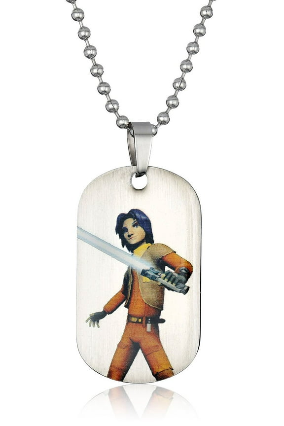 Star Wars Rebel Ezra Dog Tag Pendant Necklace