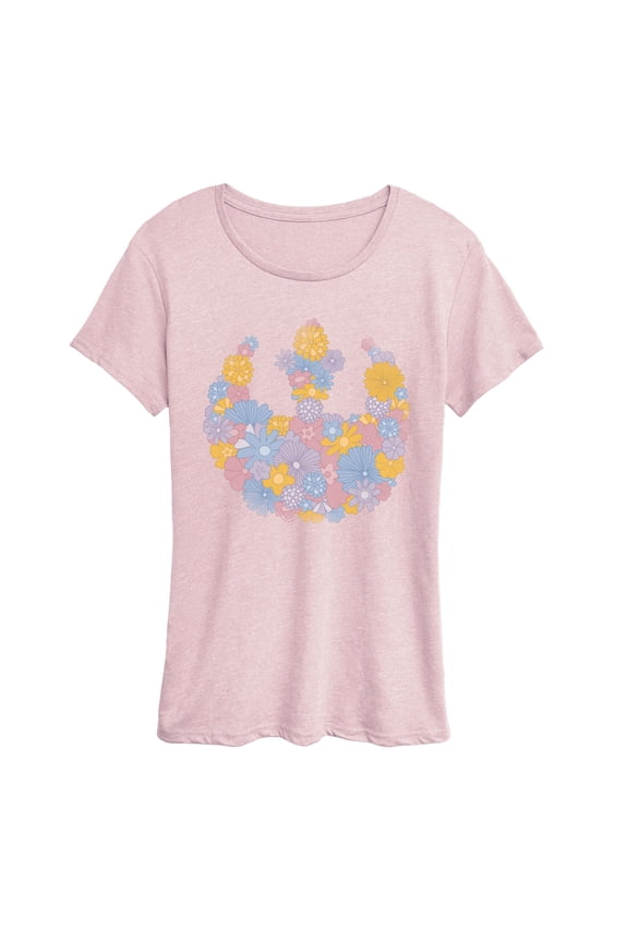- Rebel Flower Logo - Women's Short Sleeve Graphic T-Shirt