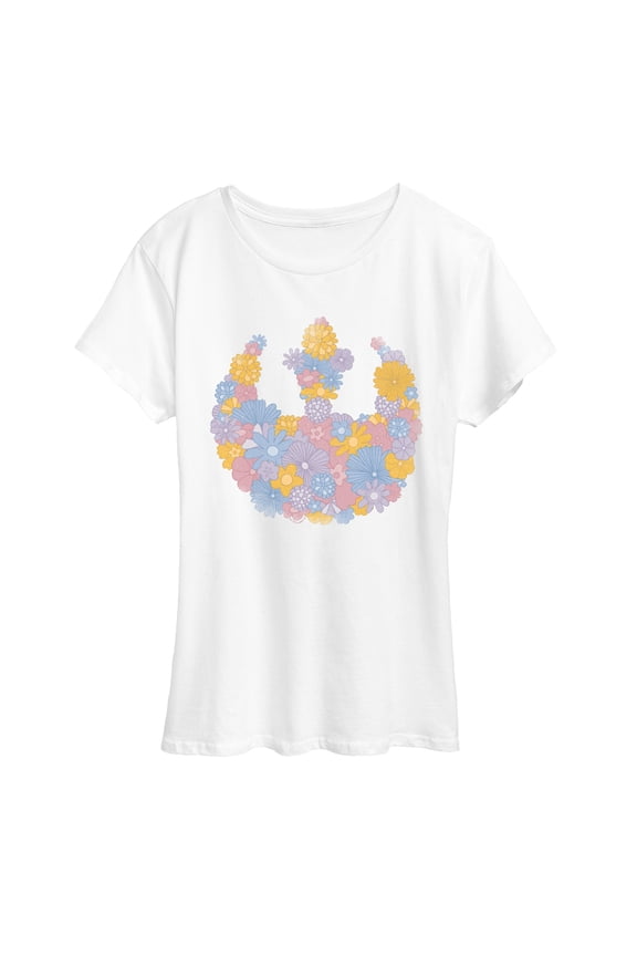- Rebel Flower Logo - Women's Short Sleeve Graphic T-Shirt