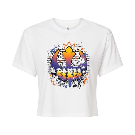 Star Wars - Rebel Graffiti - Juniors Cropped Tee