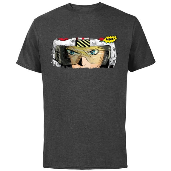 Star Wars Rebel Pilot Luke Skywalker Comic Book - Short Sleeve Cotton T-Shirt for Adults - Customized-Charcoal
