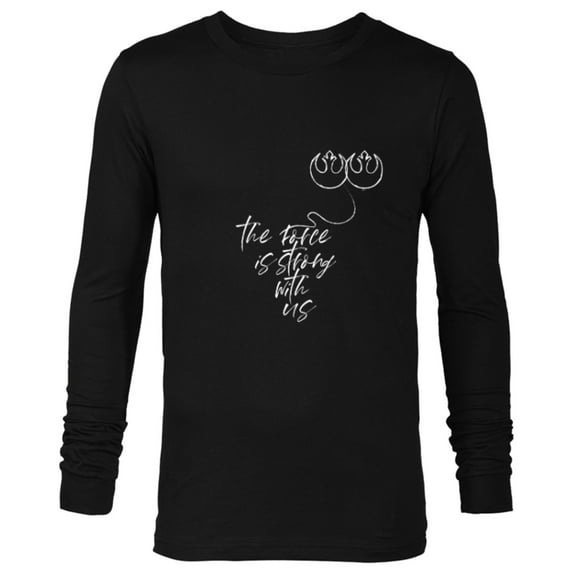 Star Wars Rebel Symbols The Force Valentine’s Wedding Love - Long Sleeve T-Shirt for Men - Customized-Black