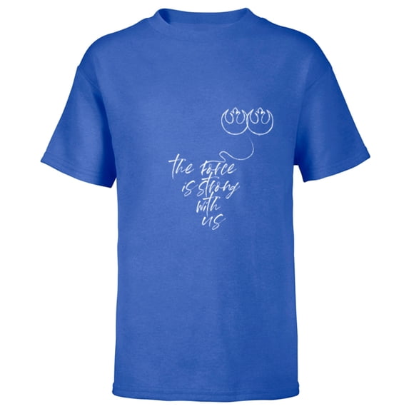 Star Wars Rebel Symbols The Force Valentine’s Wedding Love - Short Sleeve T-Shirt for Kids - Customized-Royal