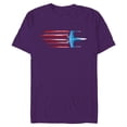 thumbnail image 1 of Star Wars Rebel X-wing Fighter Red White & Blue USA America - Short Sleeve Blended T-Shirt for Adults - Customized-Purple, 1 of 5