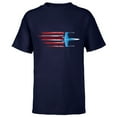 thumbnail image 1 of Star Wars Rebel X-wing Fighter Red White & Blue USA America - Short Sleeve T-Shirt for Kids - Customized-Navy, 1 of 5