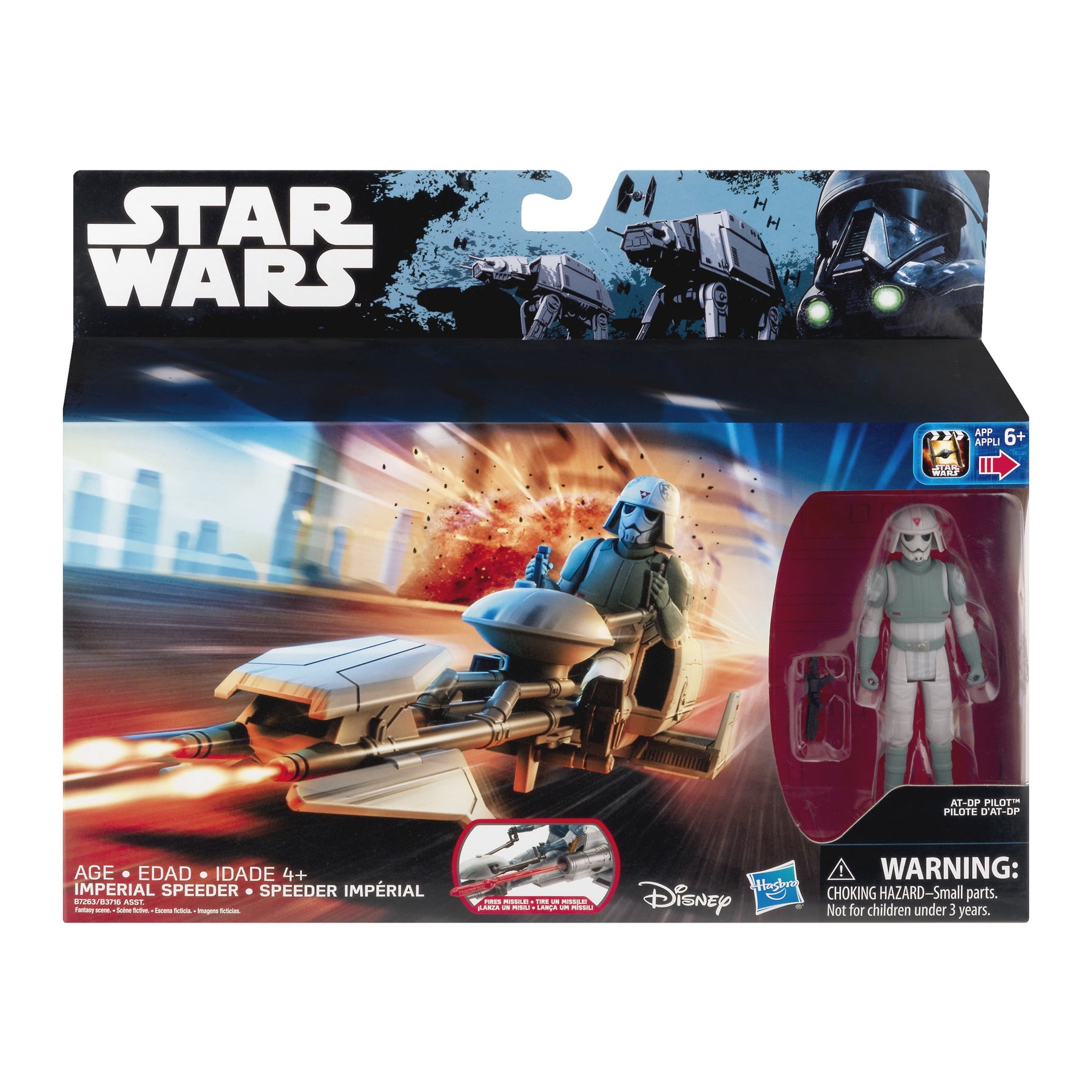 Star Wars Rebels AT-DP Pilot and Imperial Speeder - Walmart.com