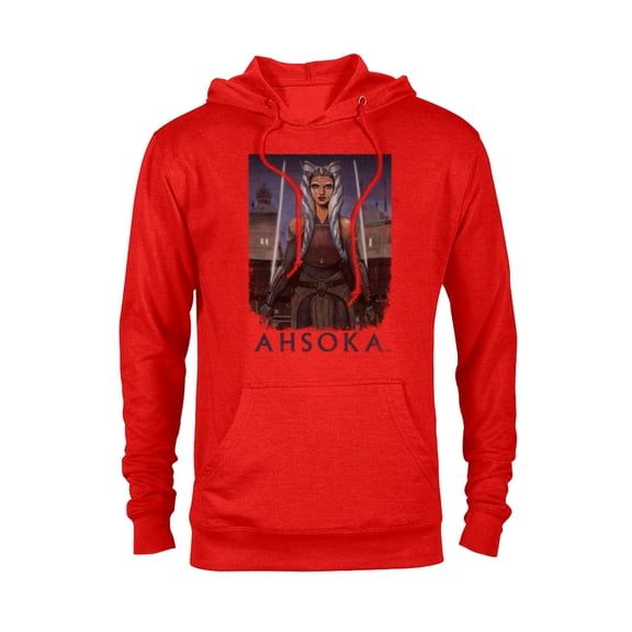 Star Wars Rebels Ahsoka Tano Portrait - Pullover Hoodie for Adults - Customized-Red