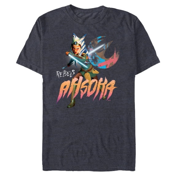 Star Wars Rebels Ahsoka Tano - Short Sleeve Blended T-Shirt for Adults - Customized-Navy Heather