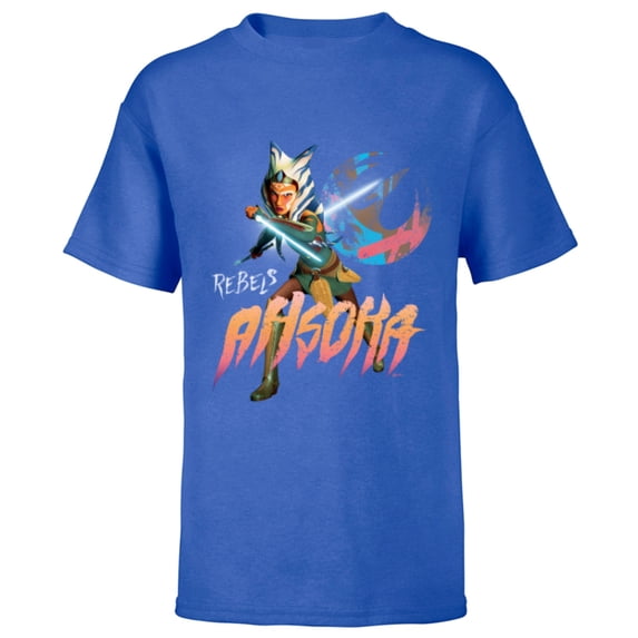 Star Wars Rebels Ahsoka Tano - Short Sleeve T-Shirt for Kids - Customized-Royal