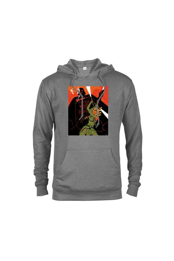 Rebels Ahsoka Tano and Darth Vader Duel - Pullover Hoodie for Adults - Customized-Graphite Heather