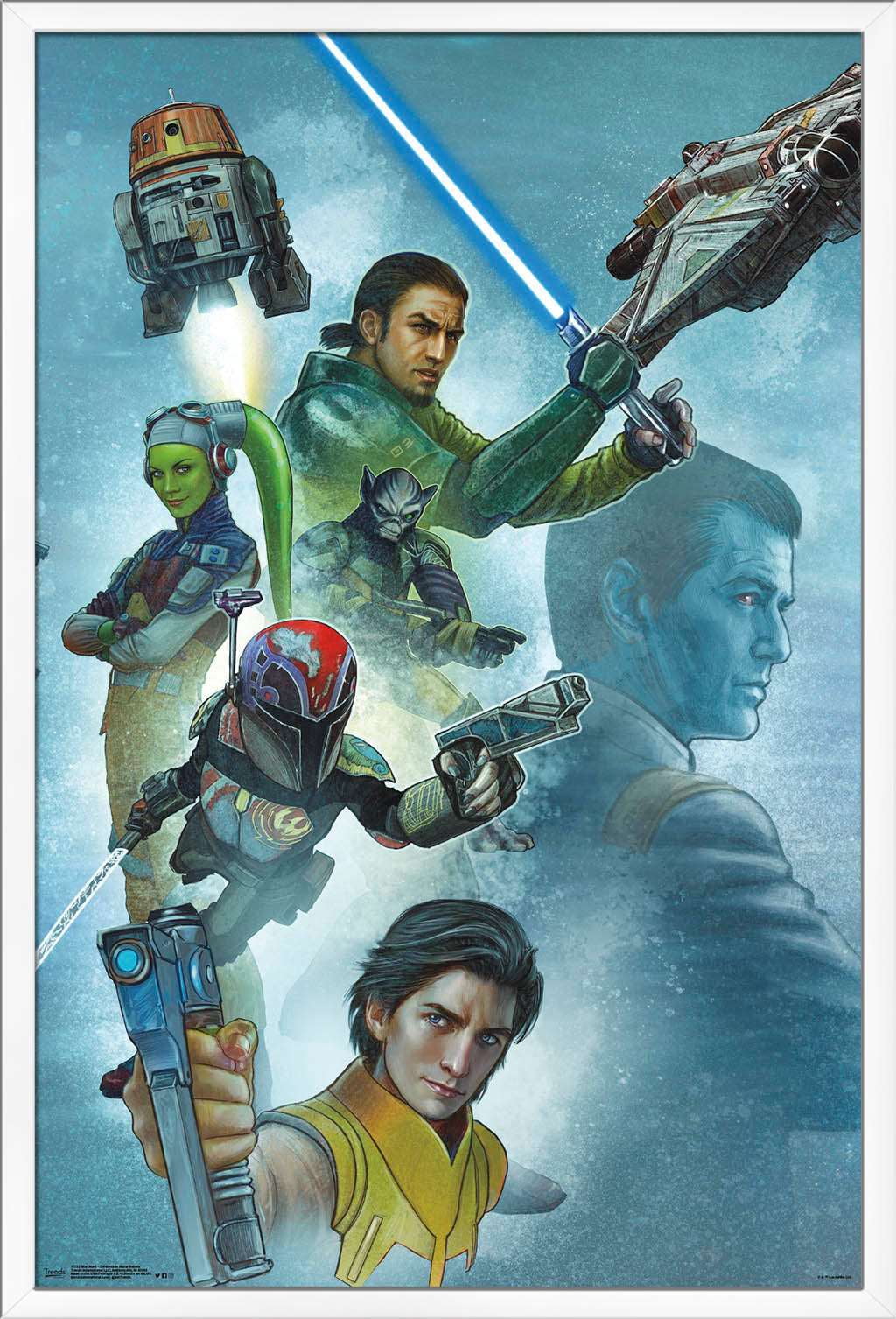Star Wars: Rebels - Celebration Mural Wall Poster, 22.375" x 34", Framed
