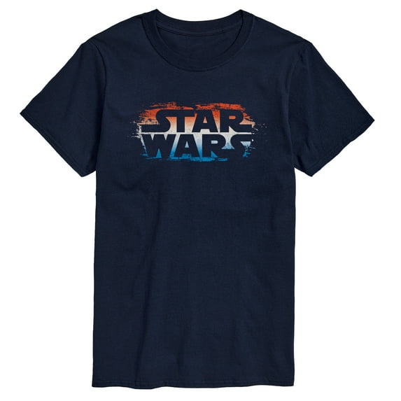 Star Wars - Red White Blue Paint Logo - Men's Short Sleeve Graphic T-Shirt