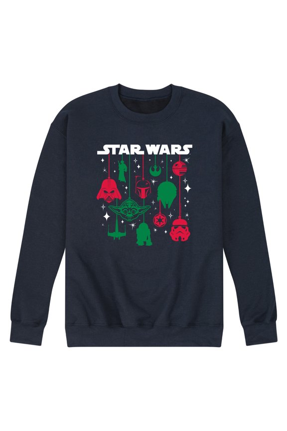 - Red and Green Ornaments - Men's Crew Fleece Sweatshirt