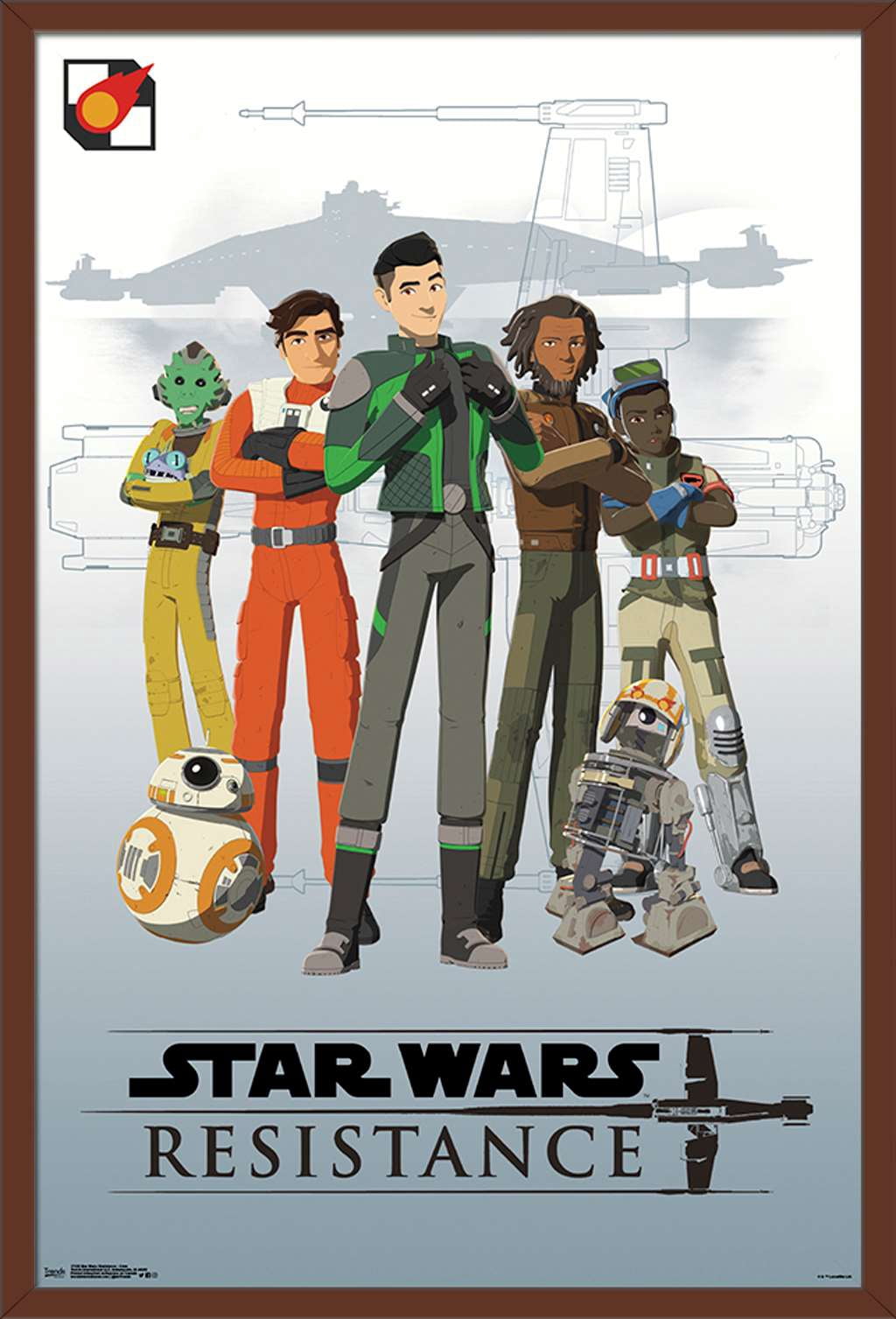 Star Wars: Resistance - Crew Wall Poster, 22.375" x 34", Framed