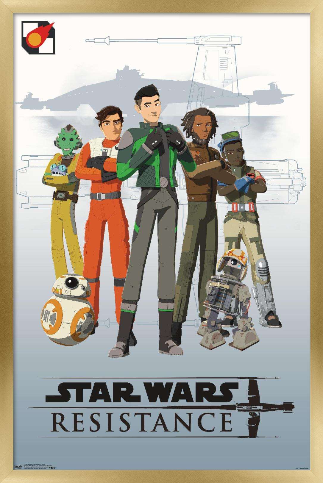 Star Wars: Resistance - Crew Wall Poster, 22.375" x 34", Framed