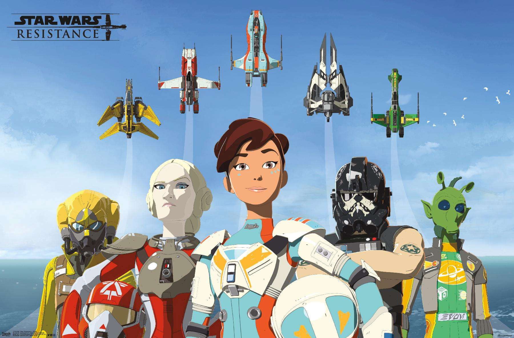 Star Wars: Resistance - Flight Wall Poster, 14.725" x 22.375"