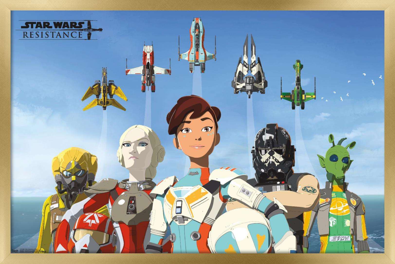 Star Wars: Resistance - Flight Wall Poster, 22.375" x 34", Framed