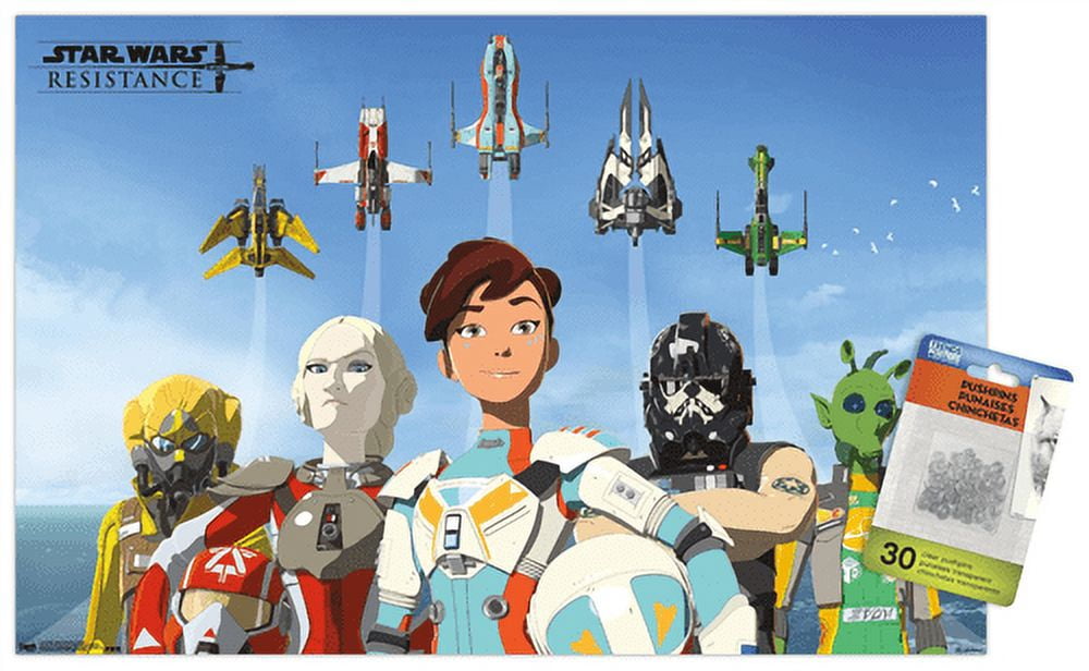 Star Wars: Resistance - Flight Wall Poster with Push Pins, 14.725" x 22.375"