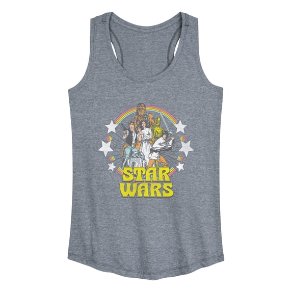 Star Wars - Retro Character Group Logo - Women's Racerback Graphic Tank