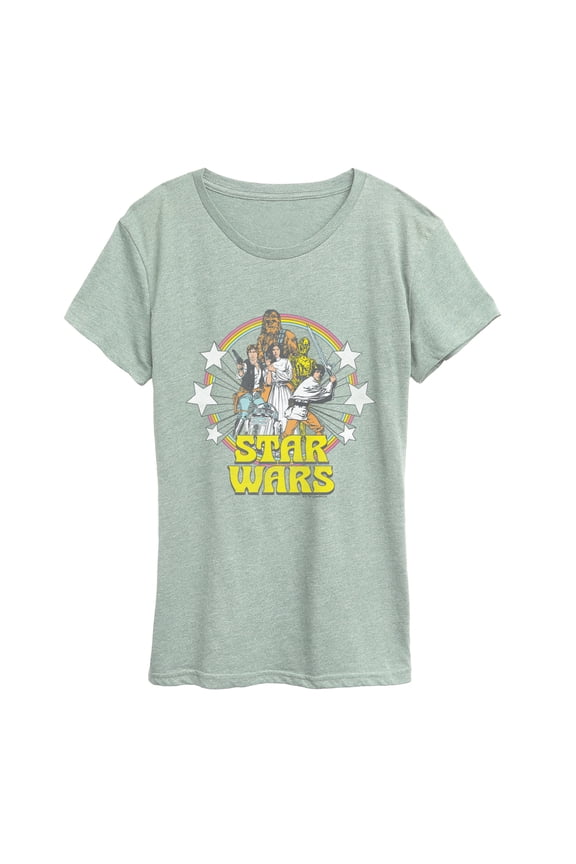 - Retro Character Group Logo - Women's Short Sleeve Graphic T-Shirt