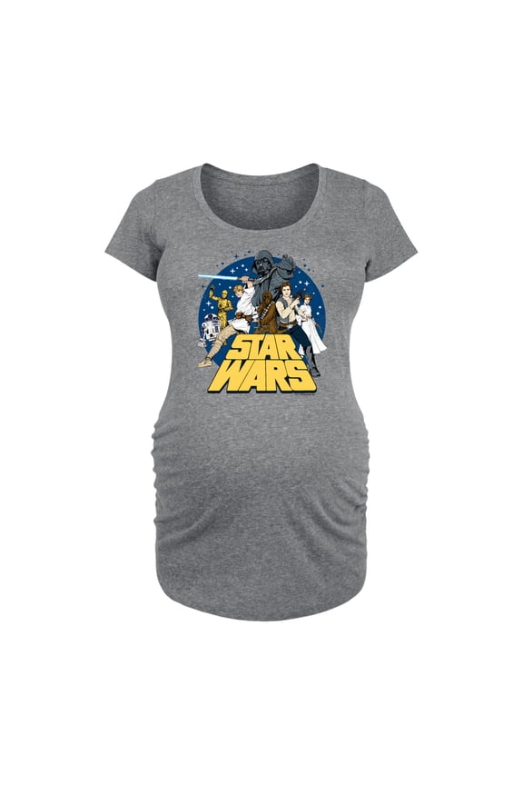 - Luke and Friends Retro Group - Maternity Scoop Neck Tee