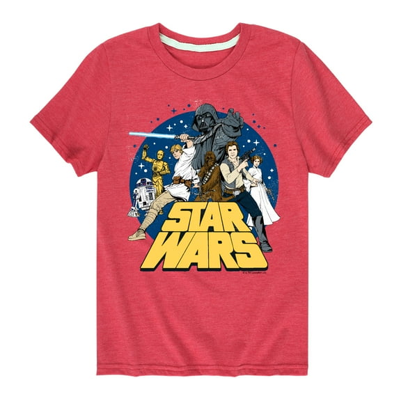 Star Wars - Luke Skywalker and Friends Retro - Toddler And Youth Short Sleeve Tee