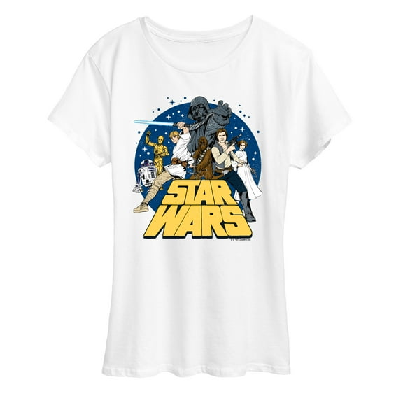 Star Wars - Luke and Friends Retro Group - Women's Short Sleeve Classic Fit Tee