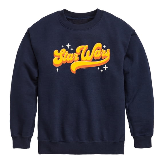 Star Wars - Retro Logo Boys' Graphic Long Sleeve Fleece Sweatshirt