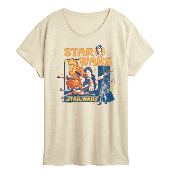 Star Wars - Retro Han Solo and Chewbacca - Women's Short Sleeve Classic Fit Tee
