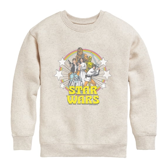 Star Wars - Retro Boys' Graphic Long Sleeve Fleece Sweatshirt
