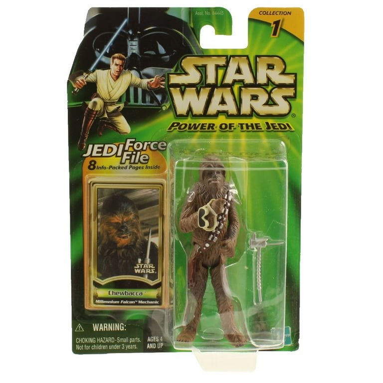 Star Wars Return of The Jedi 2000 Hasbro Chewbacca Green Card Action Figure
