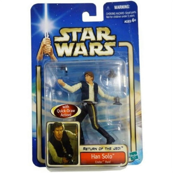 Star Wars Return of the Jedi Han Solo Endor Raid Action Figure Hasbro 2002