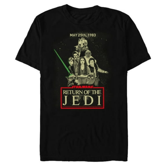 Star Wars Return of the Jedi 40th Anniversary May 25th 1983 - Short Sleeve Blended T-Shirt for Adults - Customized-Black