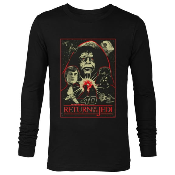 Star Wars Return of the Jedi 40th Anniversary Retro Vintage - Long Sleeve T-Shirt for Men - Customized-Black