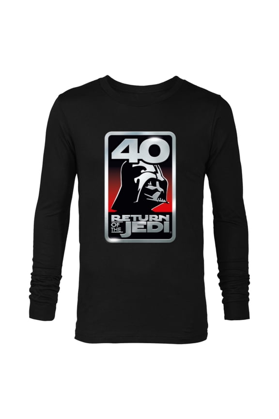 Return of the Jedi 40th Anniversary Vader Logo - Long Sleeve T-Shirt for Men - Customized-Black