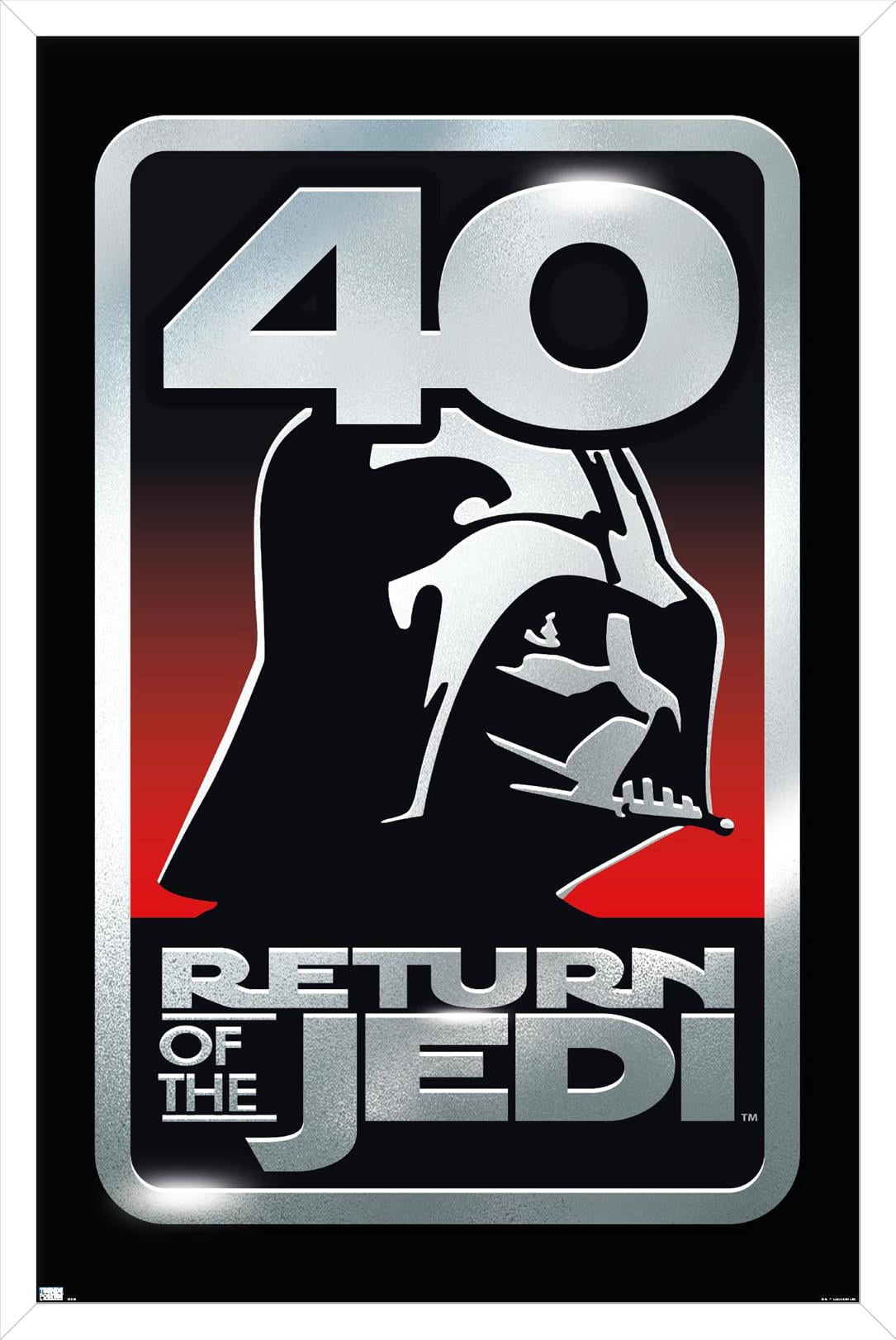 Star Wars: Return of the Jedi - 40th Vader Logo Wall Poster, 22.375" x 34" Framed