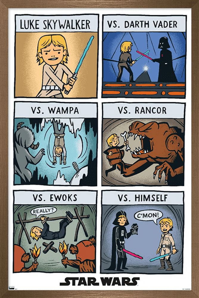 Star Wars: Return of the Jedi - Comic Panels Wall Poster, 14.725" x 22.375", Framed