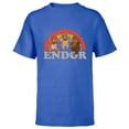 thumbnail image 1 of Star Wars Return of the Jedi Cute Ewoks Endor Retro - Short Sleeve T-Shirt for Kids -Customized-Royal, 1 of 5