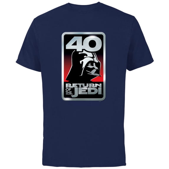 Star Wars Return of the Jedi Darth Vader 40th Anniversary - Short Sleeve Cotton T-Shirt for Adults - Customized-Navy