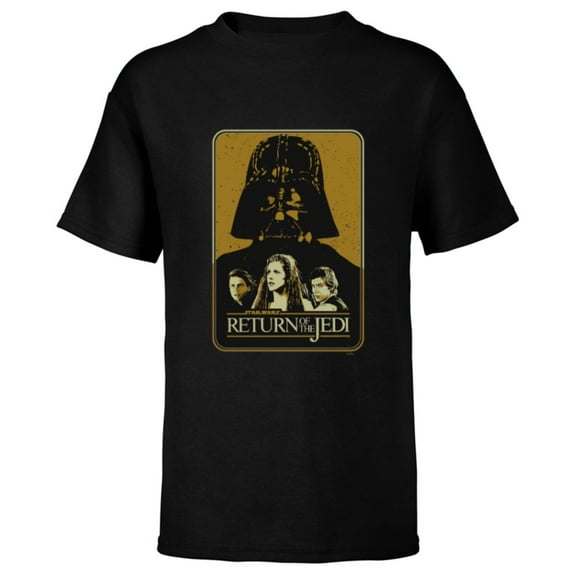Star Wars Return of the Jedi Darth Vader - Short Sleeve T-Shirt for Kids - Customized-Black