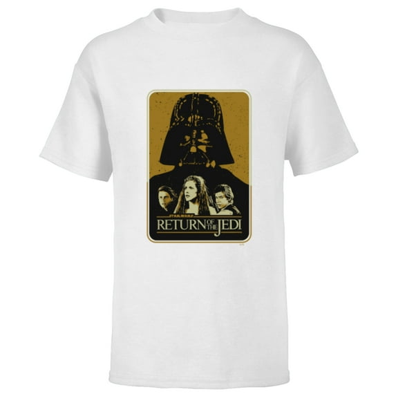 Star Wars Return of the Jedi Darth Vader - Short Sleeve T-Shirt for Kids - Customized-White