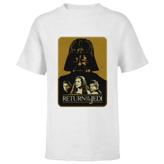Star Wars Return of the Jedi Darth Vader Vintage Poster - Short Sleeve T-Shirt for Kids - Customized-White