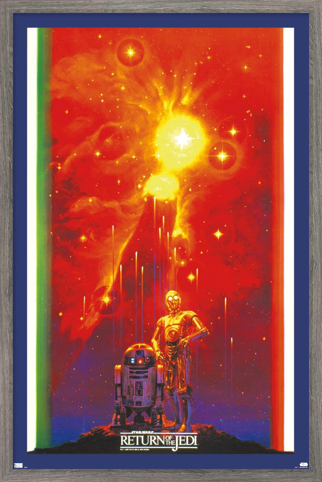 Star Wars: Return of the Jedi - Droid Celebration Wall Poster, 14.725" x 22.375" Framed