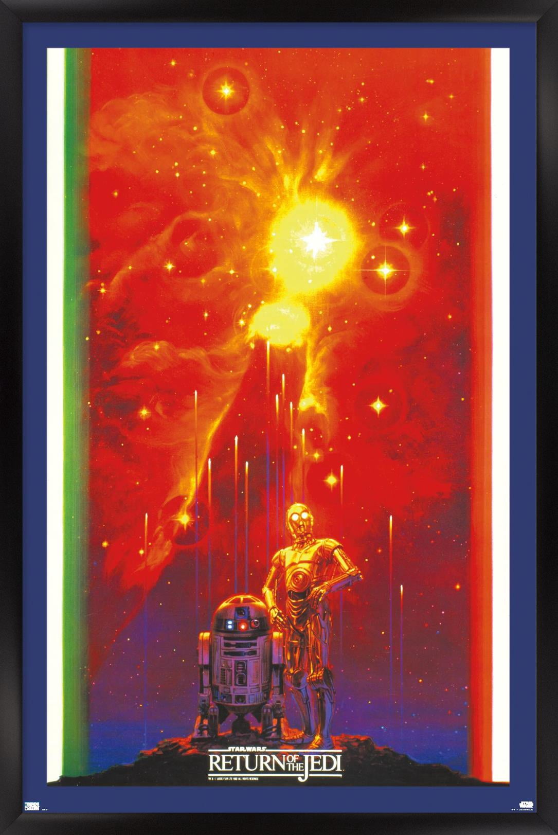 Star Wars: Return of the Jedi - Droid Celebration Wall Poster, 14.725" x 22.375" Framed