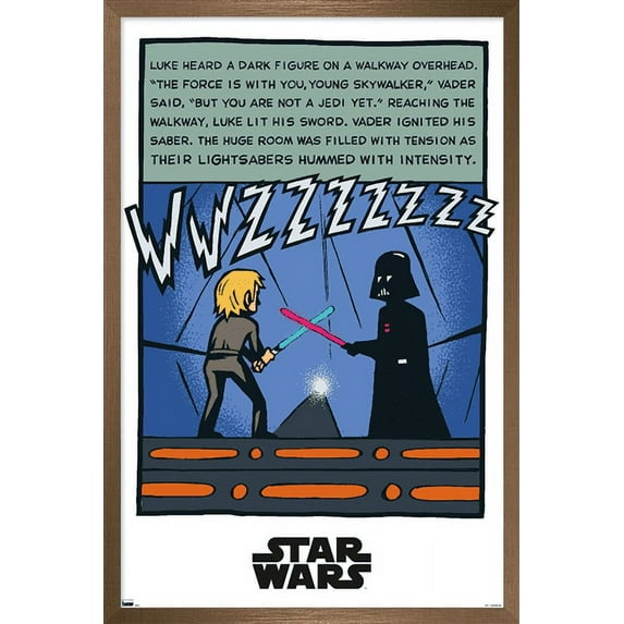 Star Wars: Return of the Jedi - Dual Panel Wall Poster, 22.375" x 34", Framed