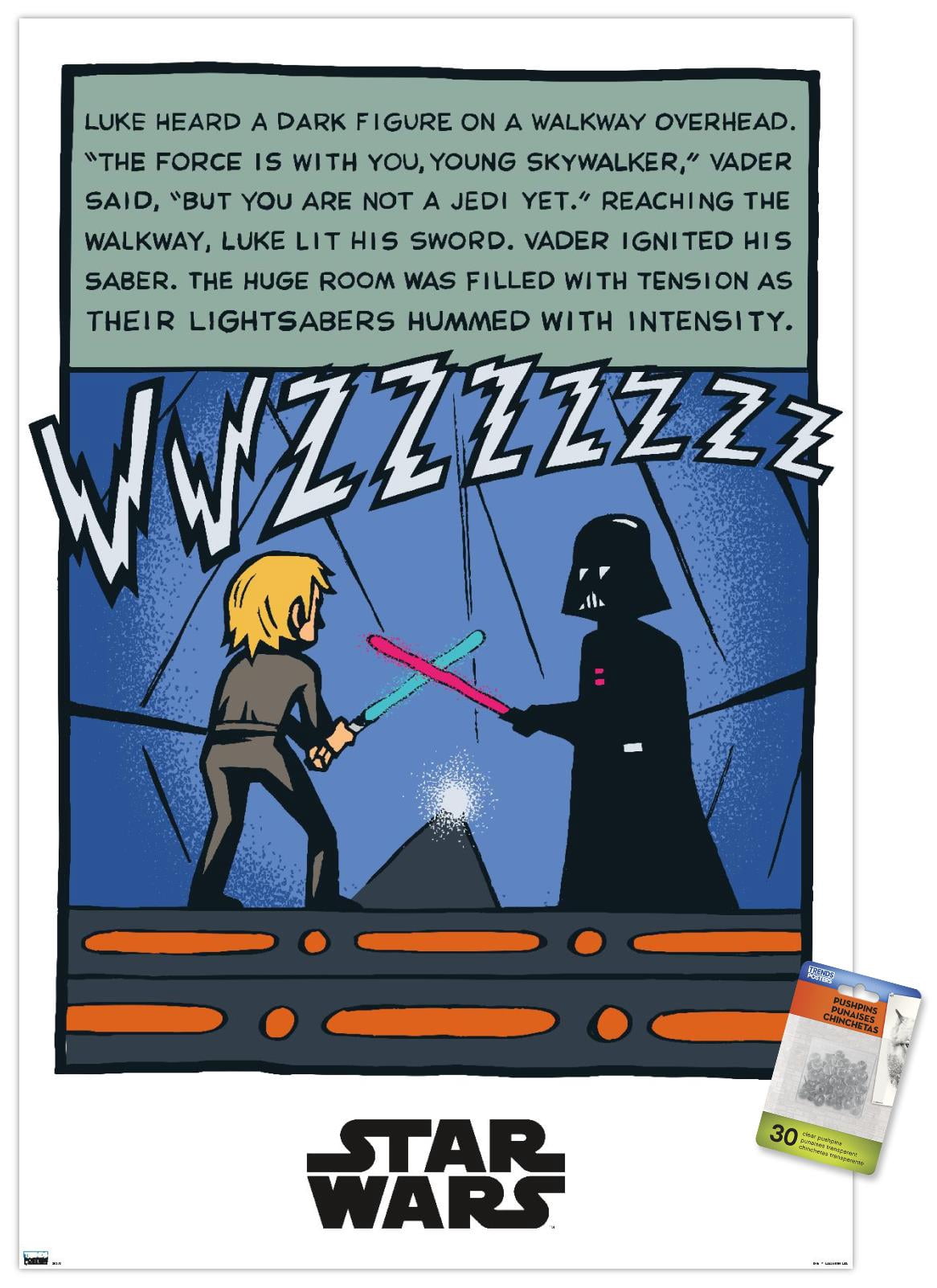 Star Wars: Return of the Jedi - Dual Panel Wall Poster with Pushpins, 22.375" x 34"