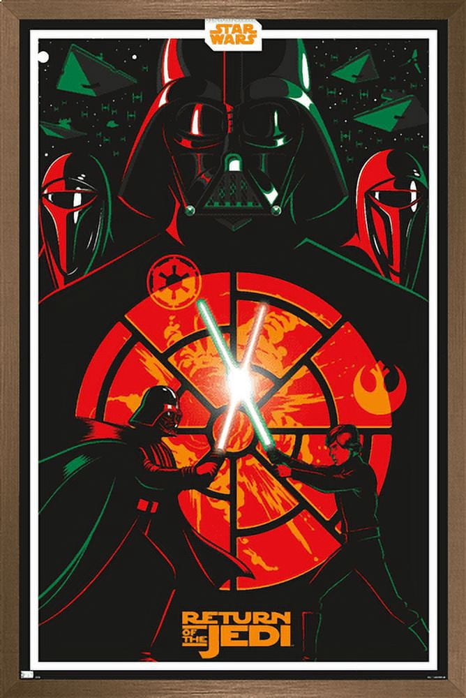Star Wars: Return of the Jedi - Duel Wall Poster, 22.375" x 34", Framed