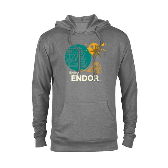 Star Wars Return of the Jedi Enjoy Endor - Pullover Hoodie for Adults - Customized-Graphite Heather