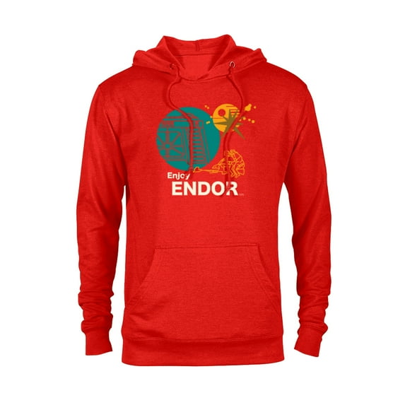 Star Wars Return of the Jedi Enjoy Endor - Pullover Hoodie for Adults - Customized-Red Heather