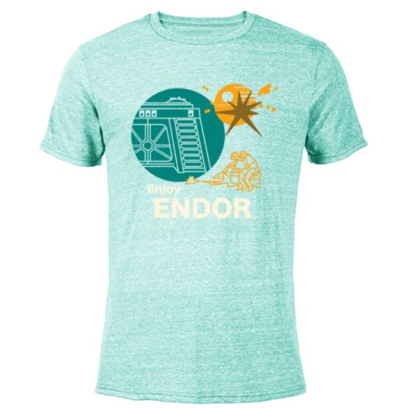 Star Wars Return of the Jedi Enjoy Endor - Short Sleeve Blended T-Shirt for Adults - Customized-Ocean Blue
